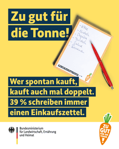 Banner der Aktionswoche "Zu gut für die Tonne!"