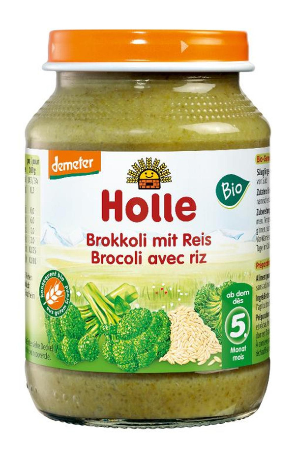 Produktfoto zu Baby-Gläschen Broccoli mit Vollkornreis 6 Gläser à 190g