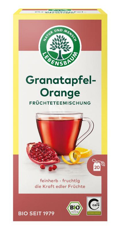 Produktfoto zu Granatapfel-Orange Tee 20 Teebeutel