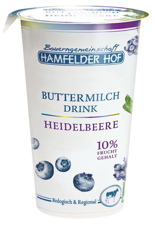 Produktfoto zu Buttermilchdrink Heidelbeere 250 ml
