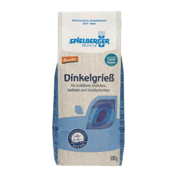 Produktfoto zu Dinkelgrieß Demeter 500g