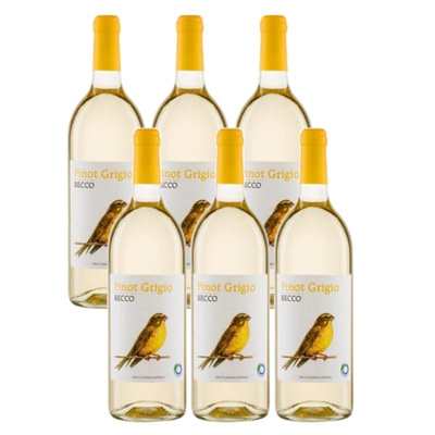 Produktfoto zu Kiste BECCO Pinot Grigio 6*1l