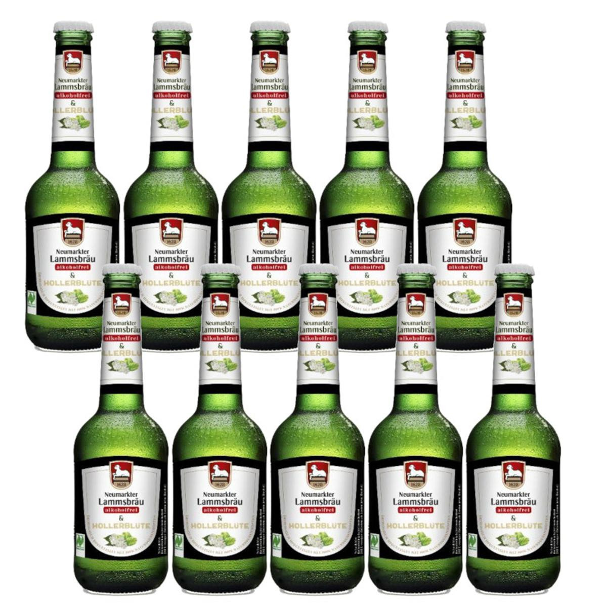 Kiste Lammsbräu alkoholfrei & Hollerblüte 10*0,33l