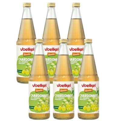 Produktfoto zu Kiste Traubensaft weiß "Chardonnay" 6*0,7l