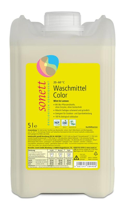 Produktfoto zu Waschmittel Color mit Mint&Lemon-Duft (flüssig) 5l