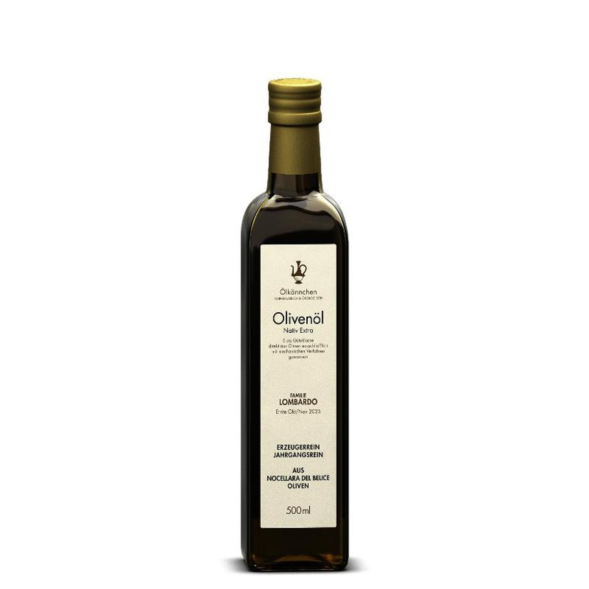 Olivenöl von Familie Lombardo aus Sizilien 0,5l