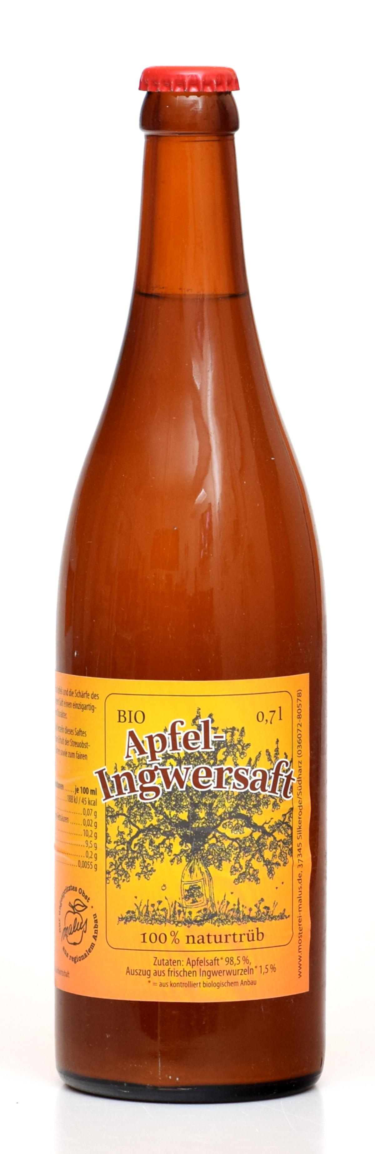Apfel-Ingwer-Saft 0,7l Flasche