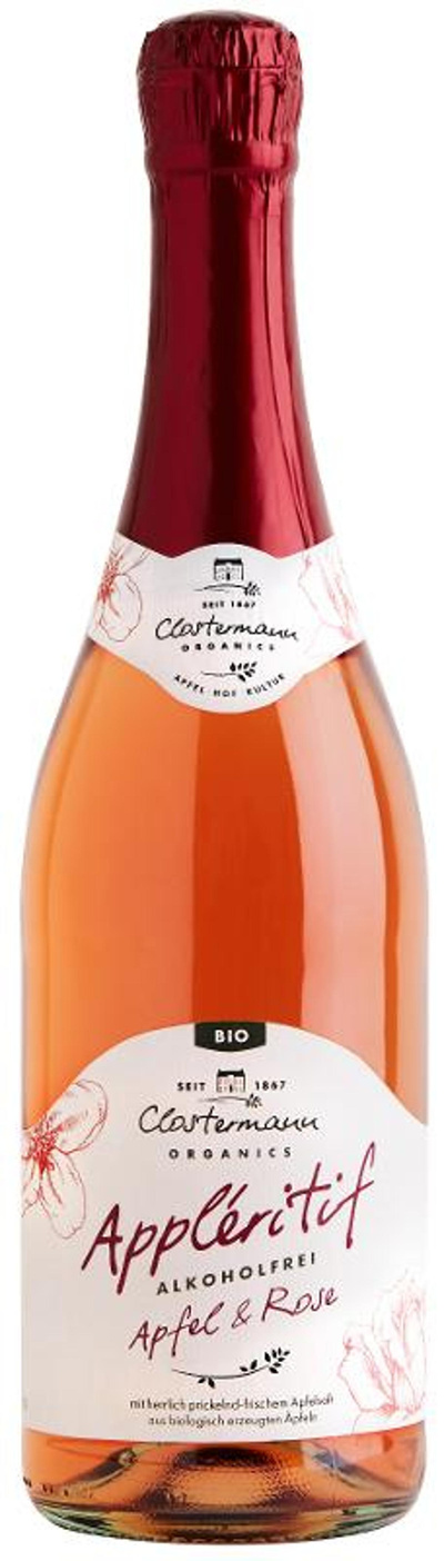 Produktfoto zu Kiste Appléritif Perlwein aus Äpfeln und Rosen 0,75l Flasche alkoholfrei