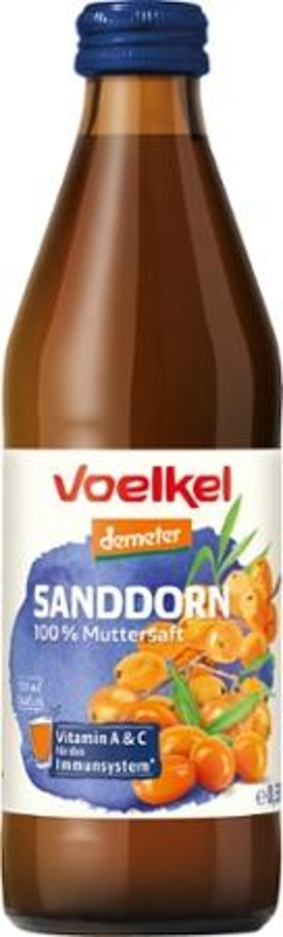 Produktfoto zu Sanddorn-Saft pur 0,33l