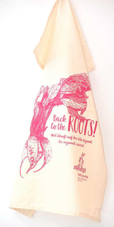 Produktfoto zu Geschirrhandtuch natur mit Siebdruck