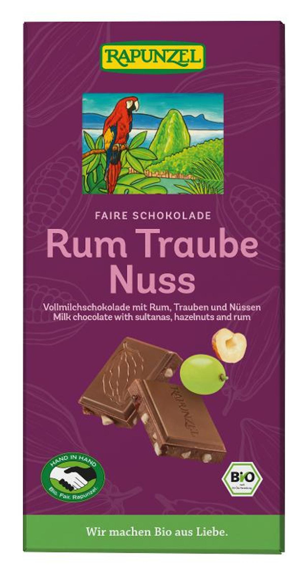Produktfoto zu Schokolade Rum-Traube-Nuss 100g
