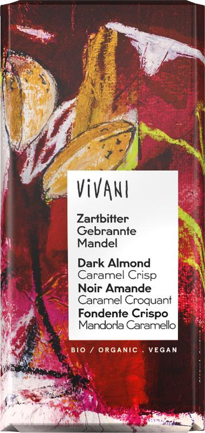 Produktfoto zu Schokolade Zartbitter Gebrannte Mandel 80g