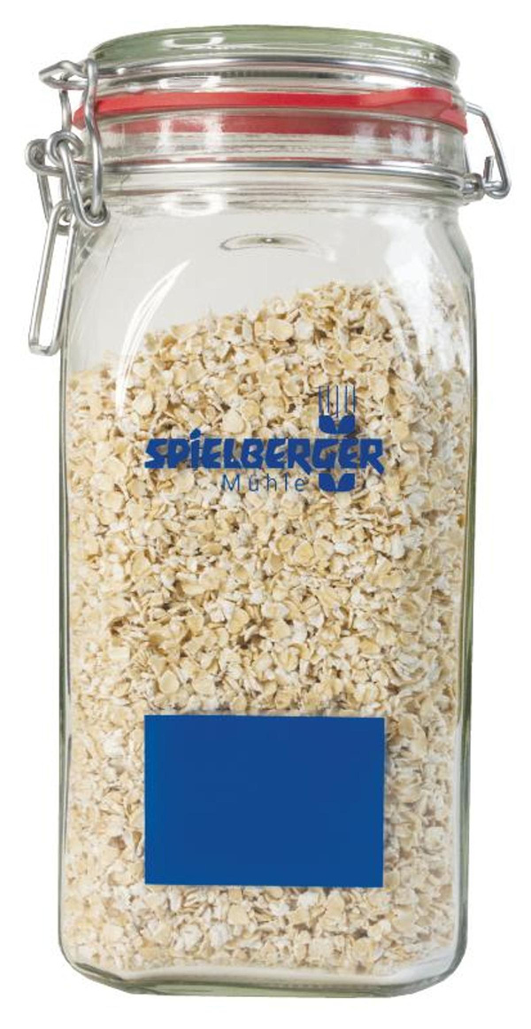 Produktfoto zu Flockenglas gefüllt mit 500g Kleinblatt-Haferflocken