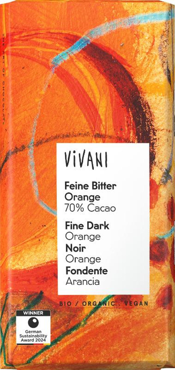 Produktfoto zu Schokolade Bitter Orange 70% 100g