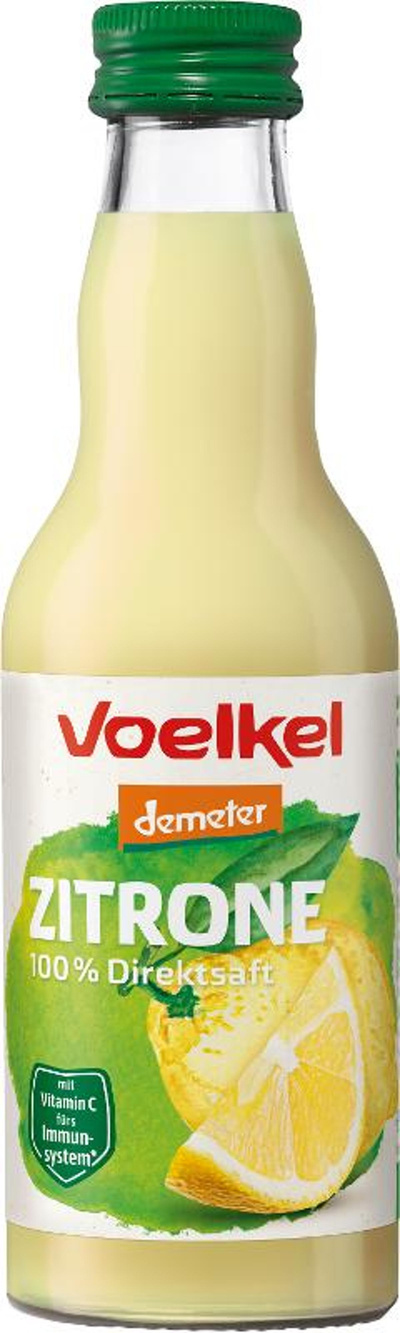 Produktfoto zu Zitronensaft 0,2l Flasche Deme