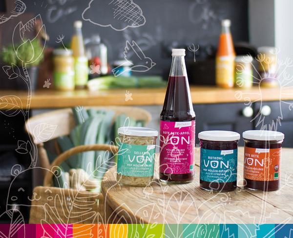 VON-Produkte auf einem Tisch