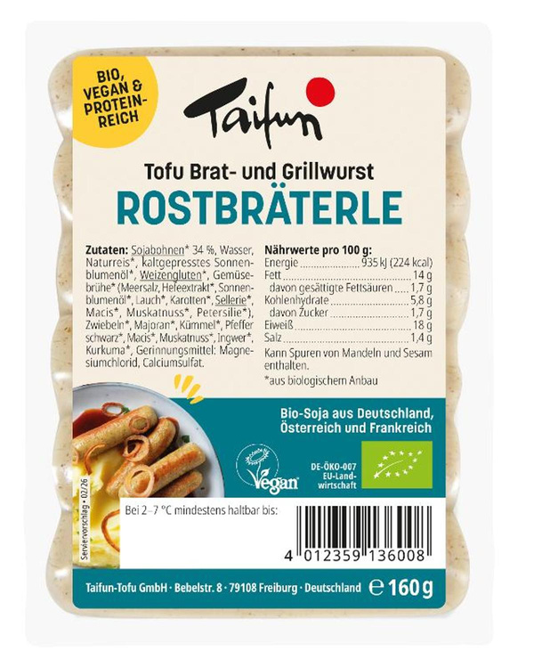 Produktfoto zu Tofu - kleine Rostbräterle