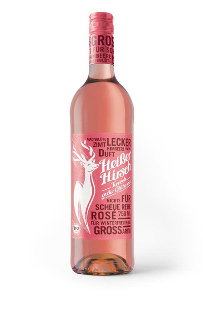 Produktfoto zu Heißer Hirsch Glühwein Rosé 0,75l