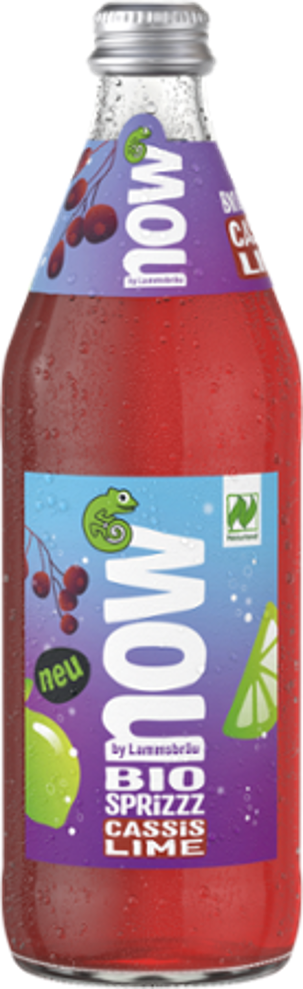 Produktfoto zu Kiste now light Cassis Lime 10*0,5l