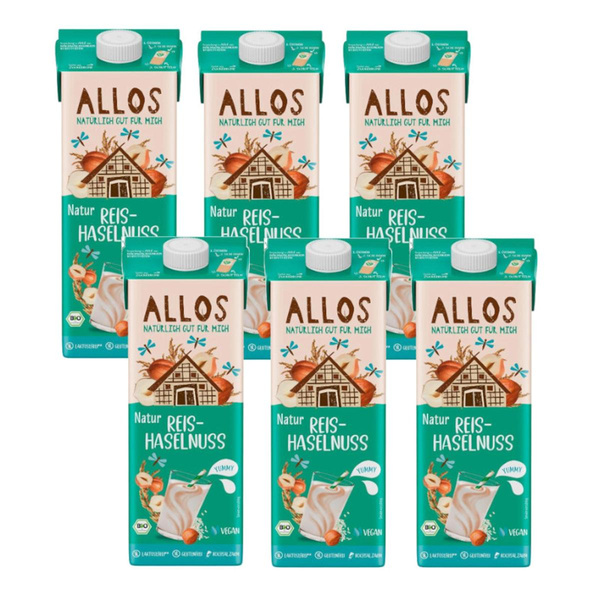 Produktfoto zu Kiste Reis-Drink Haselnuss 6*1l