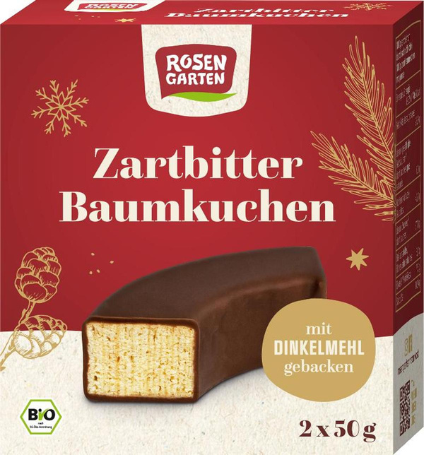Produktfoto zu Baumkuchenringe Zartbitter 100g