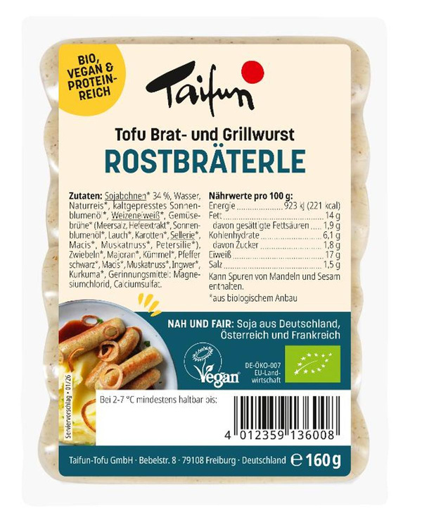 Produktfoto zu Tofu - kleine Rostbräterle