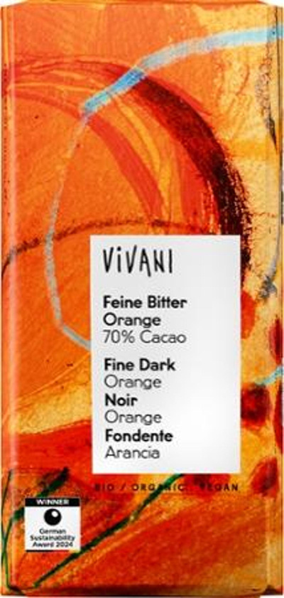 Produktfoto zu Schokolade Bitter Orange 70% 80g