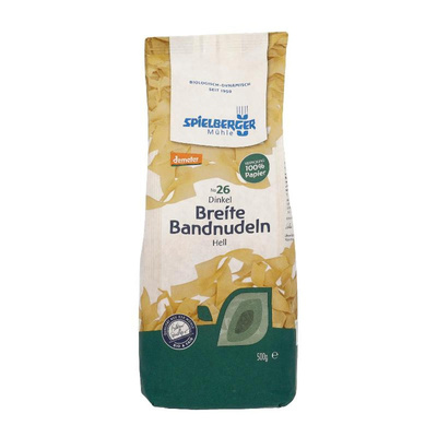 Produktfoto zu Dinkel Bandnudeln hell 500g