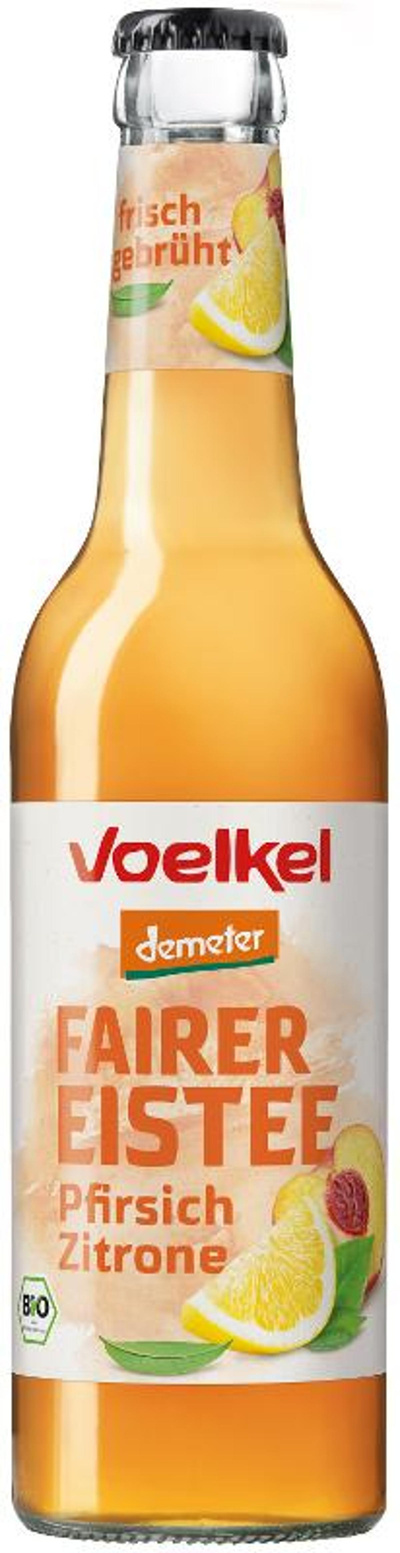 Produktfoto zu Eistee Pfirsich & Zitrone 0,33l