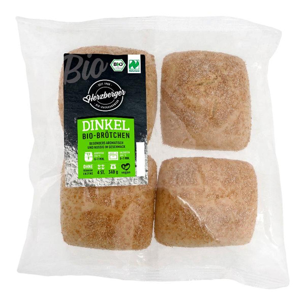 Produktfoto zu Aufback-Brötchen Dinkel 4 Stück
