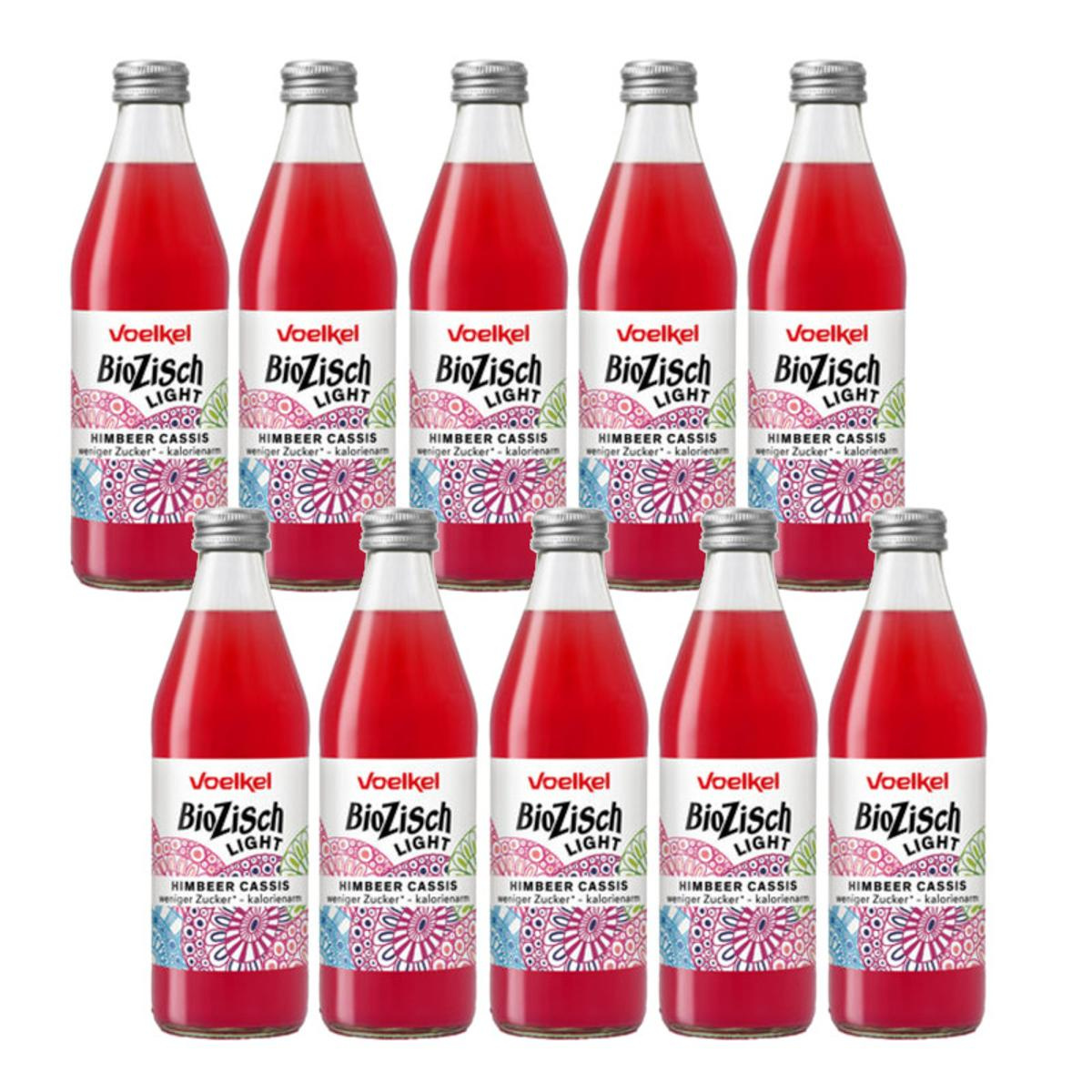 Kiste BioZisch light Himbeer-Cassis 10*0,33l