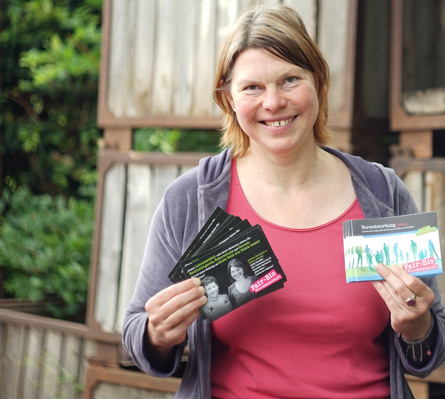 Katrin Schlick mii Fair-Bio Flyern