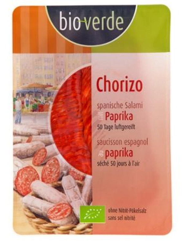 Produktfoto zu Chorizo Paprika-Salami geschnitten