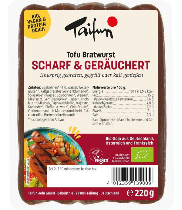Produktfoto zu Tofu Brat+Grillwurst scharf