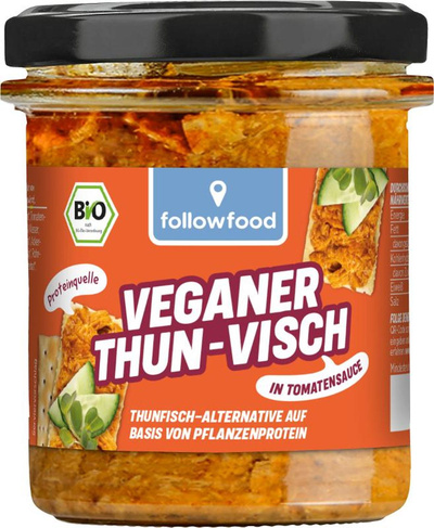 Produktfoto zu Veganer ThunVisch in Tomaten 180g
