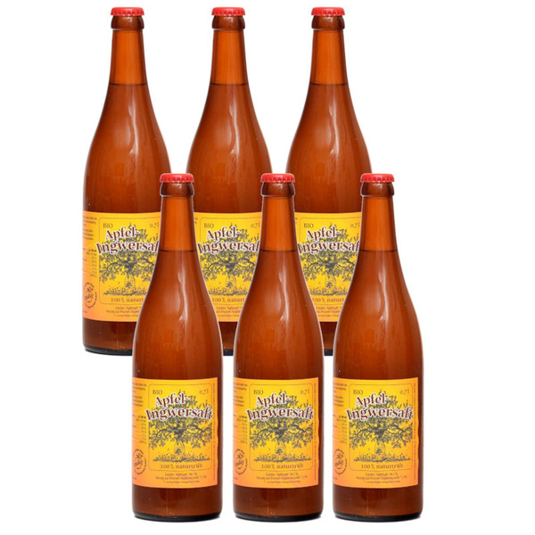 Produktfoto zu Kiste Apfel-Ingwer-Saft 6*0,7l