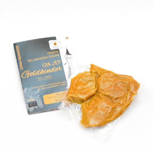 Produktfoto zu Goldkinder - Bio Seitanstücke mit Ingwer, Kurkuma, Chili