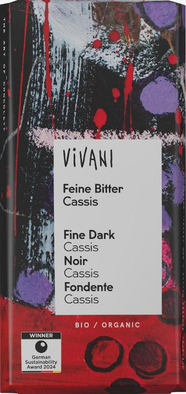 Produktfoto zu Schokolade Feine Bitter Cassis 100g