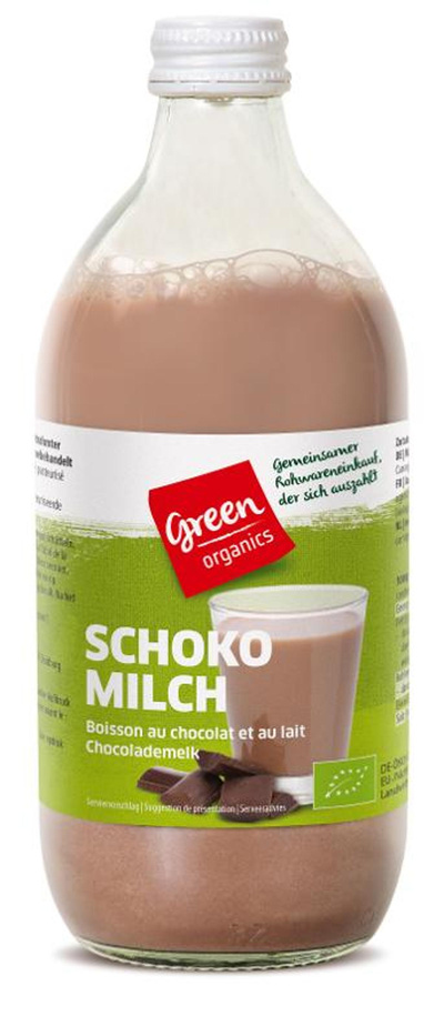 Produktfoto zu Schokomilch haltbar 0,5l Einweg-Glasflasche von green