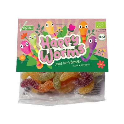 Produktfoto zu "Happy Worms" Frühlings-Gummiwürmchen vegan 75g