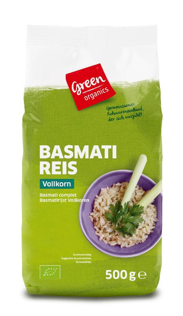 Produktfoto zu Basmati-Reis Vollkorn 500g von green