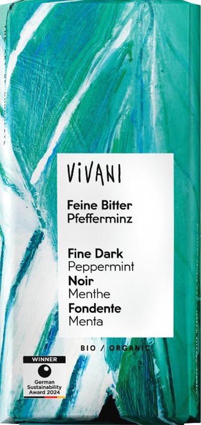 Produktfoto zu Schokolade Feine Bitter Pfefferminze 100g