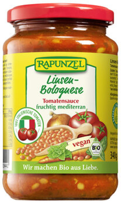Produktfoto zu Tomatensauce vegane Linsen-Bolognese 325ml