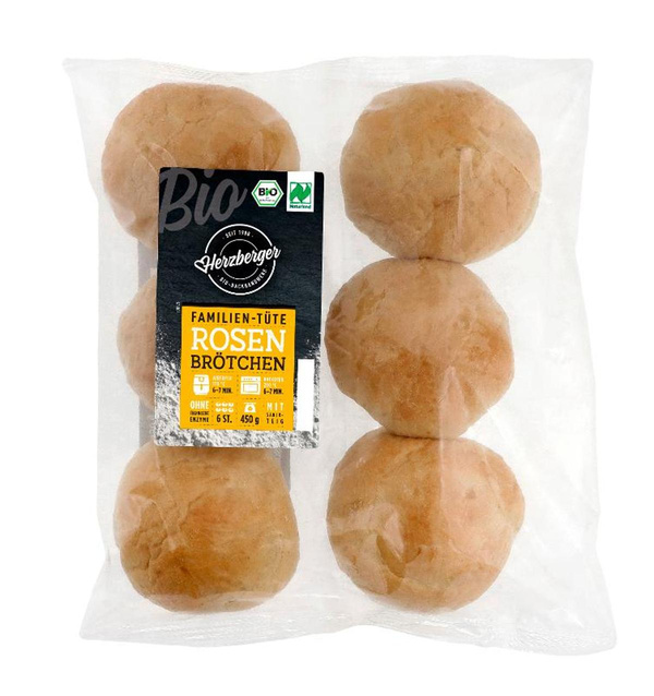 Produktfoto zu Aufback-Rosenbrötchen 6 Stück