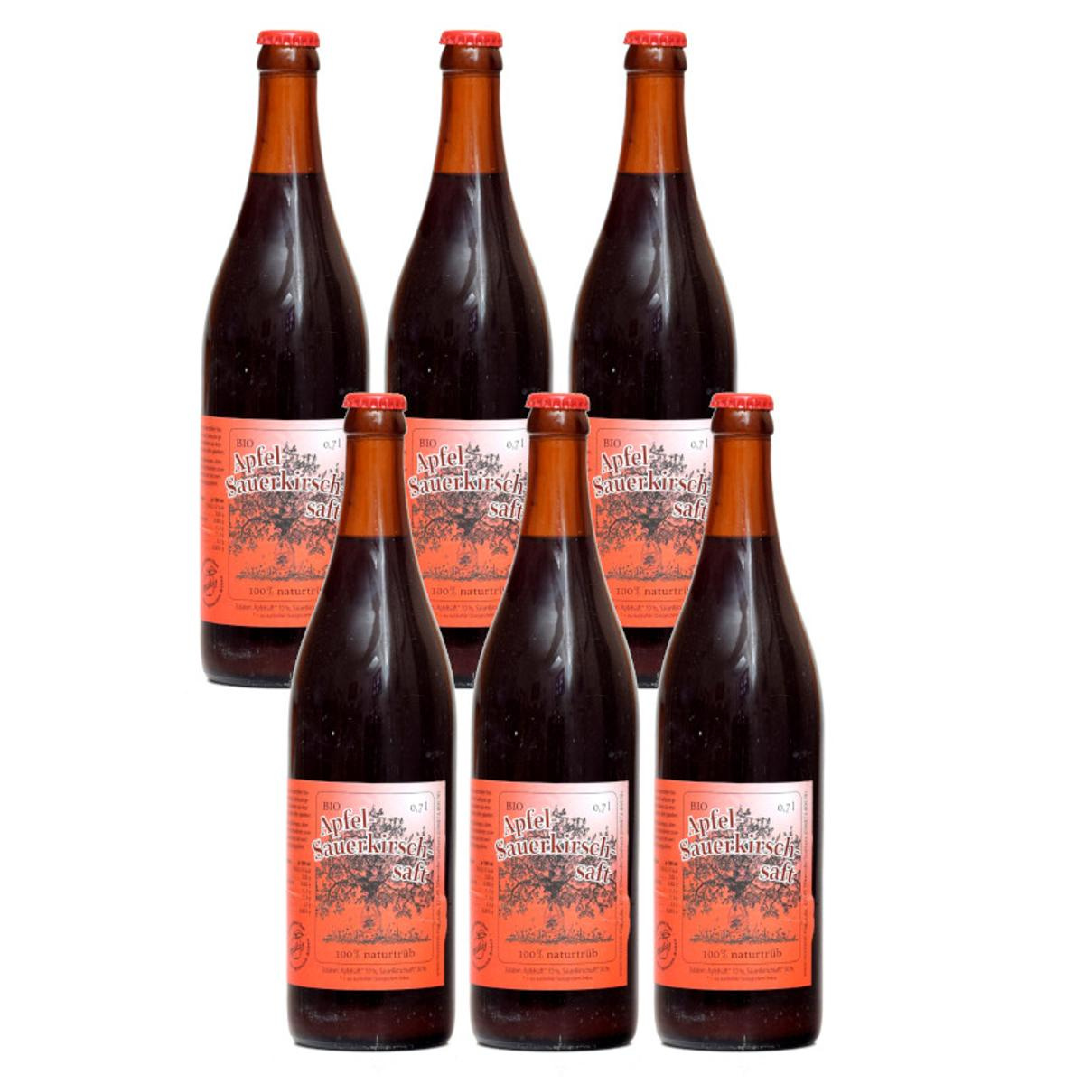 Kiste Apfel-Sauerkirsch-Saft 6*0,7l