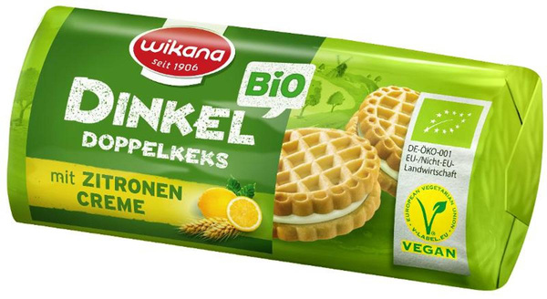 Produktfoto zu Dinkel Doppelkeks  Zitronencreme 90g