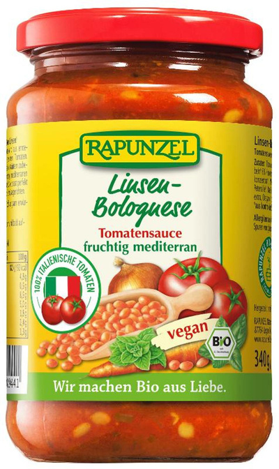 Produktfoto zu Tomatensauce vegane Linsen-Bolognese 325ml