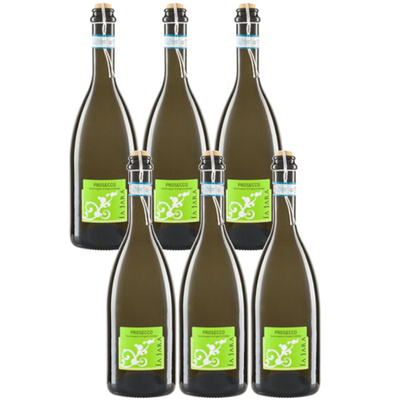 Produktfoto zu Kiste Prosecco Frizzante 'tappo spago' La Jara 6*0,75l