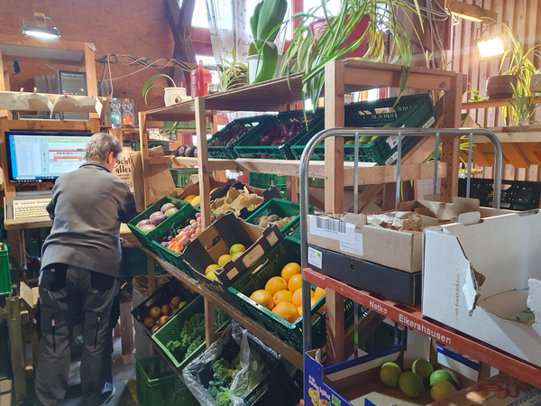 Packplatz für Obst und Gemüse beim Hof Mahltitzsch