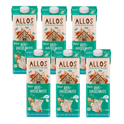 Produktfoto zu Kiste Reis-Drink Haselnuss 6*1l